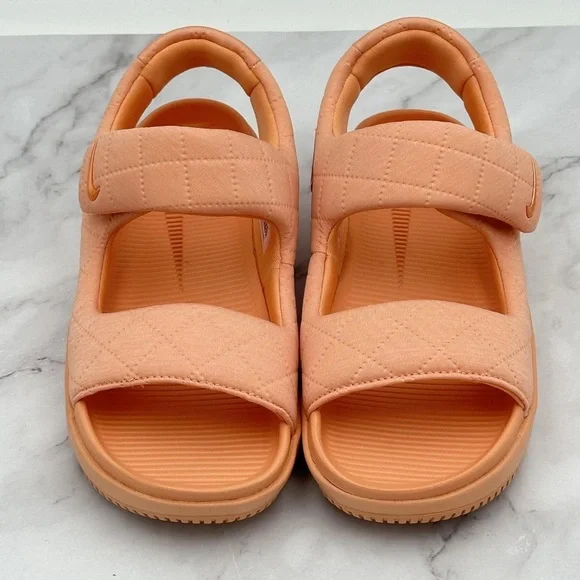 Nike Calm SE Sandals Womens 8 Apricot Agate Quilted Strap HJ9000-800 NWOB - Picture 3 of 14